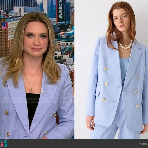 J. Crew Double-Breasted Bristol Linen Blazer**20 - Picture 4 of 5